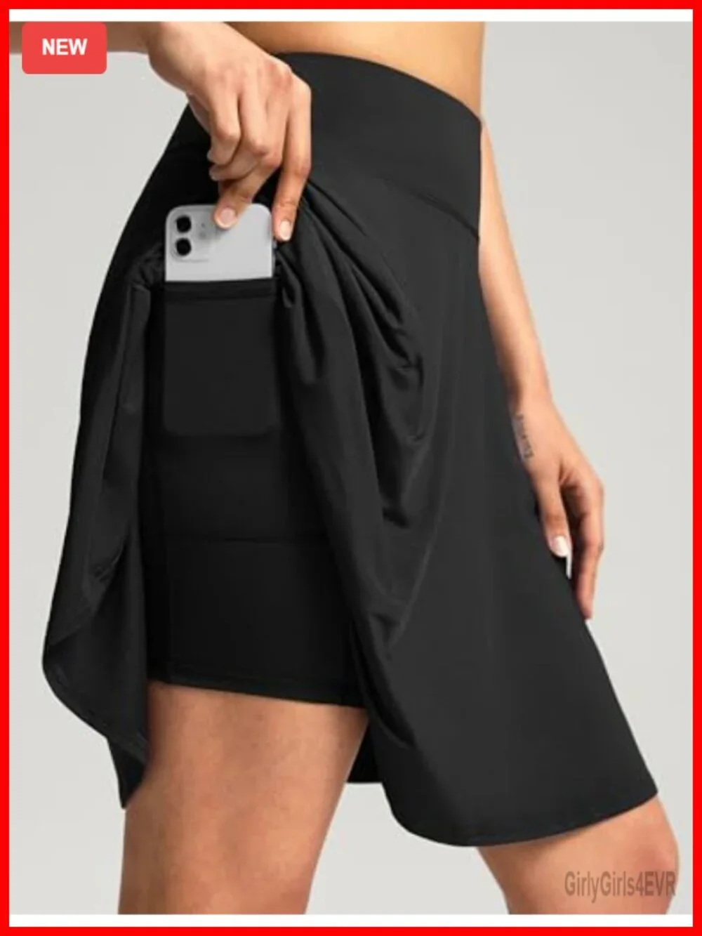 20'' High Waisted Skort with 4 Pockets for Women Tennis Golf Athletic